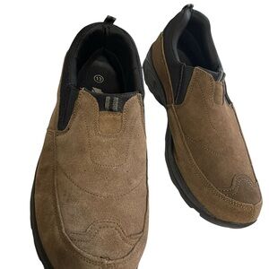Denali Men’s Hiking Slip On Brown Black Suede Shoes Size 13